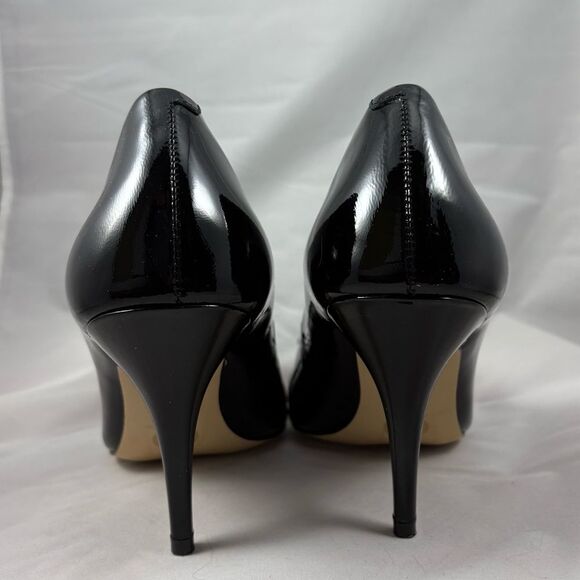 MICHAEL KORS Black Patent Leather Buckle Pointed Toe Pumps Heels Size 8.5M - Picture 5 of 11
